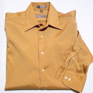 Geofrey Beene Men’s Stretch Size (M) 15 32/33 Button Front Long Sleeve (SFL)